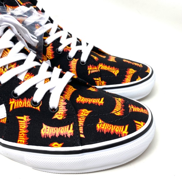 VANS x Thrasher Sk8-Hi Black Multi Men’s Canvas Skate Sneakers Size VN0A5FCCBML - Picture 4 of 8